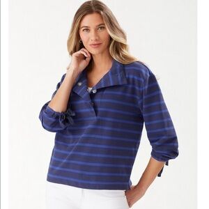 Tommy Bahama Montego Bay Half Snap Navy Pullover Sz S